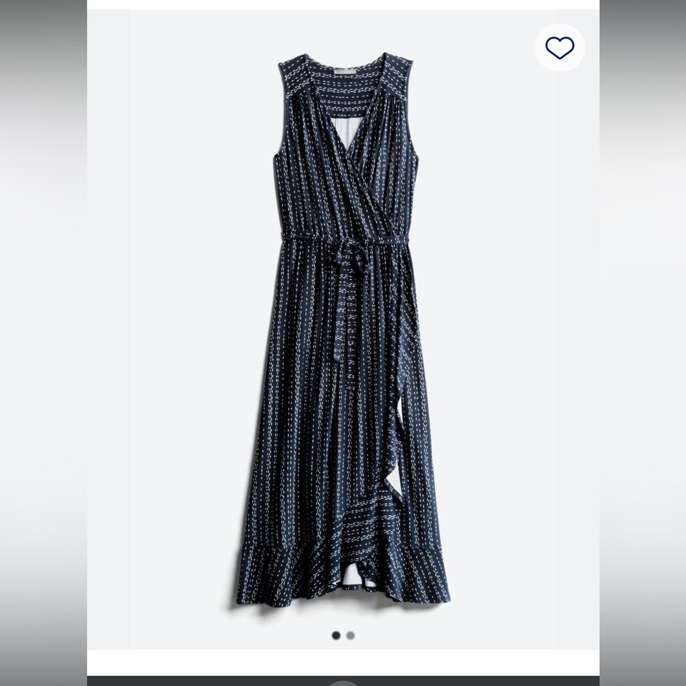 Faux Wrap Midi Dress